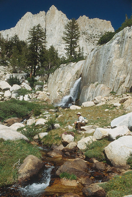 Hawksbeak Peak, Rainbow Falls, Gil Beilke - Hoover Wilderness 1992