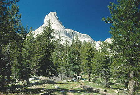 Watch Tower on Tower Peak from Tower Lake trail - Hoover Wilderness 1991