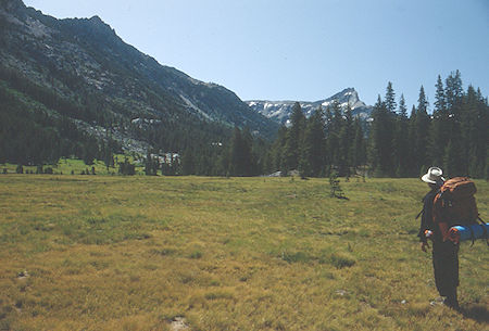 Upper Piute Meadow above cabin, Gil Beilke - Hoover Wilderness 1992 Upper Piute Meadow above cabin, Gil Beilke - Hoover Wilderness 1992