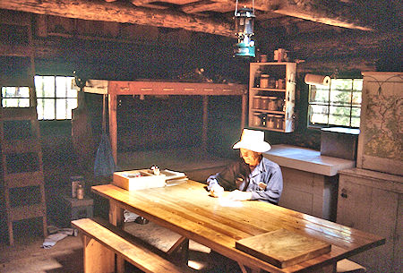 Bunk area inside cabin/Ranger Station at Upper Piute Meadow, Gil Beilke - Hoover Wilderness 1992 Bunk area inside cabin/Ranger Station at Upper Piute Meadow, Gil Beilke - Hoover Wilderness 1992