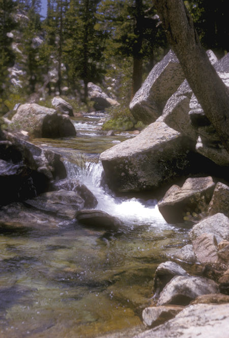 Rancharia Creek near Seavey Pass trail junction - Yosemite National Park - 23 Aug 1965