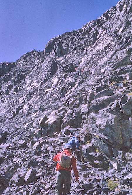 The 'ledge route' to Mt. Goddard<br>Kings Canyon National Park 26 Aug 1964