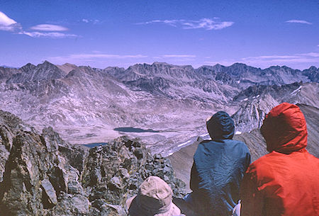 View east toward Muir Pass from Mt. Goddard - Kings Canyon National Park 26 Aug 1964