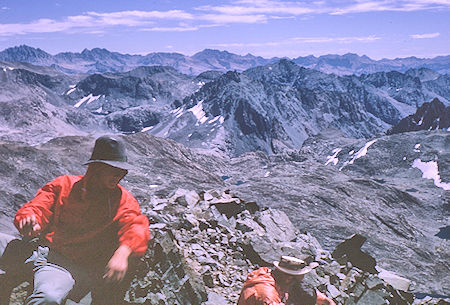 View east-southeast from Mt. Goddard - Kings Canyon National Park 26 Aug 1964