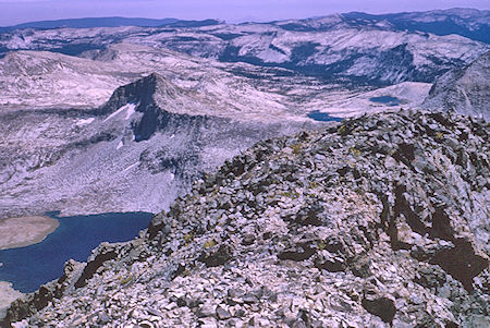 View southwest from Mt. Goddard, LeConte Divide, North Fork Kings River<br>Kings Canyon National Park 26 Aug 1964