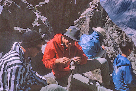 Bob Johnson Temple builder on the ridge<br>Kings Canyon National Park 26 Aug 1964