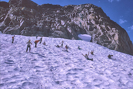 Glissading on the way back to camp - Kings Canyon National Park 20 Aug 1969