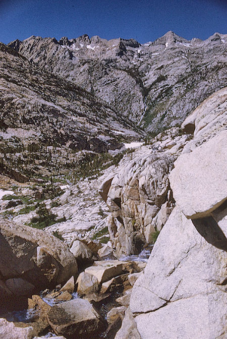 Looking down Cataract Creek - Kings Canyon National Park 26 Aug 1969