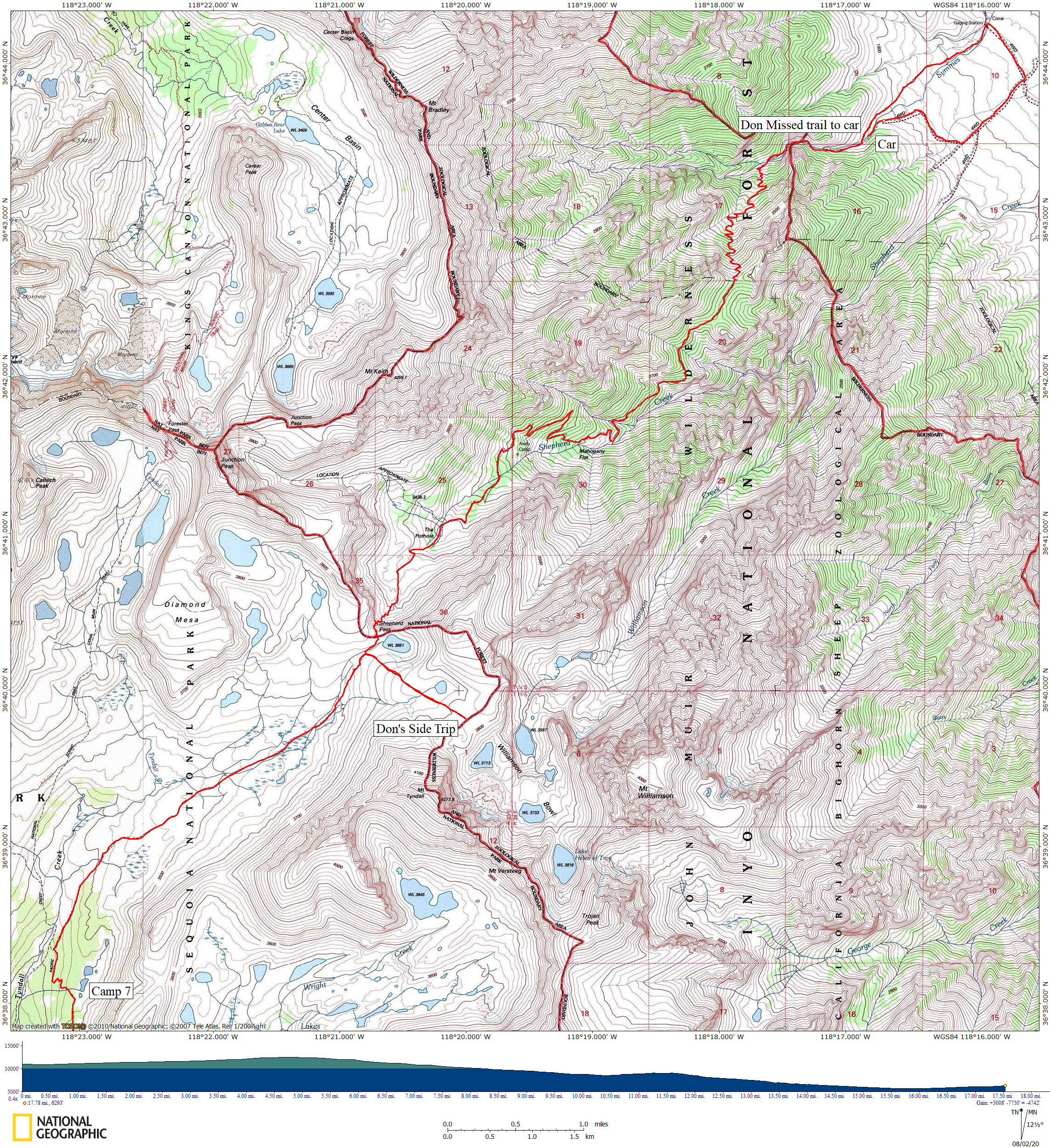 1981 Deck Trek Day 8 map