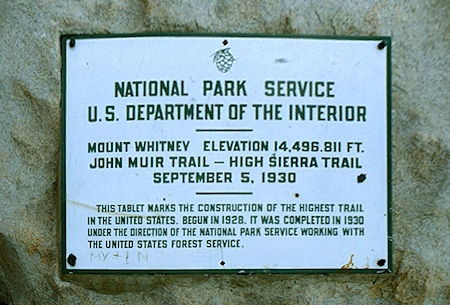 Plague on top of Mount Whitney - Sequoia National Park 26 Aug 1981