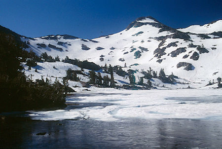 Tower Lake saddle, Gils Peak over Helen Lake - Hoover Wilderness 1995