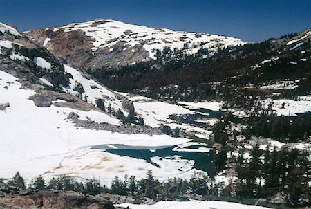Pond, Dorothy Lake, Bigelow, Bond Pass from ridge - Hoover Wilderness 1995 Pond, Dorothy Lake, Bigelow, Bond Pass from ridge - Hoover Wilderness 1995