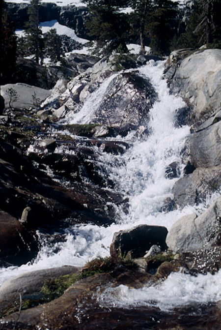 Cascade on Cinko Lake trail - Hoover Wilderness 1995 Cascade on Cinko Lake trail - Hoover Wilderness 1995