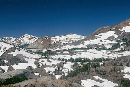 Bigelow, Bond Pass, Dorothy Lake from ridge northeast of Harriet Lake - Hoover Wilderness 1995 Bigelow, Bond Pass, Dorothy Lake from ridge northeast of Harriet Lake - Hoover Wilderness 1995