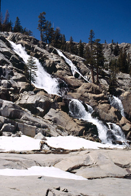 Bonnie Lake cascade - Hoover Wilderness 1995