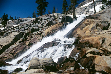 Upper Bonnie Lake cascade - Hoover Wilderness 1995 Upper Bonnie Lake cascade - Hoover Wilderness 1995