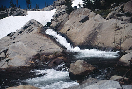 Upper Bonnie Lake cascade - Hoover Wilderness 1995 Upper Bonnie Lake cascade - Hoover Wilderness 1995