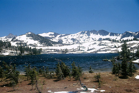 Tower Peak, Forsyth Peak over Bonnie Lake - Hoover Wilderness 1995