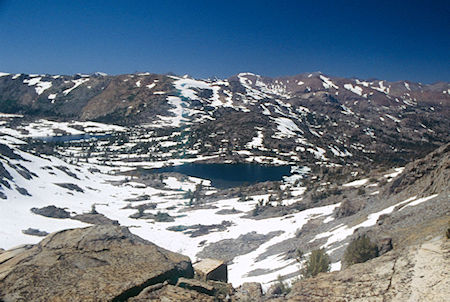 Lakes Ruth and Helen from Tower Lake saddle - Hoover Wilderness 1995