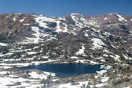 Helen Lake from Tower Lake saddle - Hoover Wilderness 1995 Helen Lake from Tower Lake saddle - Hoover Wilderness 1995
