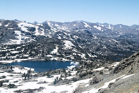 Helen Lake and Cora Lake and Harriet Lake from Tower Lake saddle - Hoover Wilderness 1995 Helen Lake and Cora Lake and Harriet Lake from Tower Lake saddle - Hoover Wilderness 1995