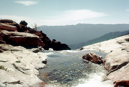 View over top of Chilnualna Falls - Yosemite National Park - Jul 1957
