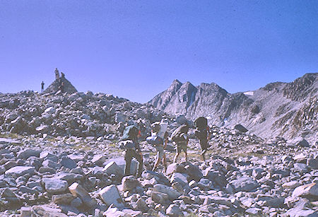 Approaching Muir Pass from Wanda Lake - Kings Canyon National Park - 27 Aug 1964