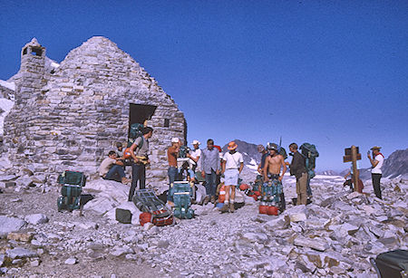 Muir Hut on top of Muir Pass - Kings Canyon National Park - 21 Aug 1969