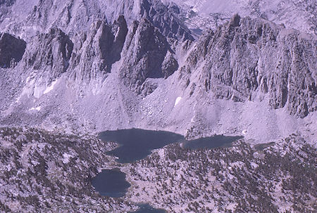 Kearsarge Lakes and Pinnacles from top of Mt. Gould<br>Kings Canyon National Park 30 Aug 1970 Kearsarge Lakes and Pinnacles from top of Mt. Gould<br>Kings Canyon National Park 30 Aug 1970