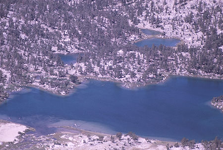 Bullfrog Lake from top of Mt. Gould<br>Kings Canyon National Park 30 Aug 1970 Bullfrog Lake from top of Mt. Gould<br>Kings Canyon National Park 30 Aug 1970
