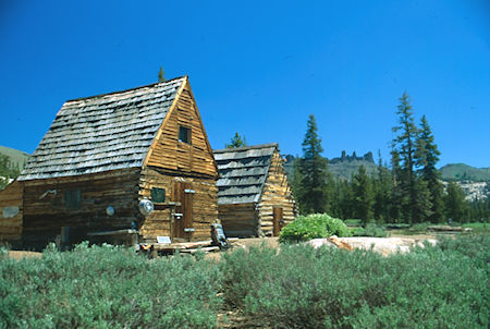 Cooper Meadow Cabins and The Three Chimneys in distant background - Emigrant Wilderness 1994 Cooper Meadow Cabins and The Three Chimneys in distant background - Emigrant Wilderness 1994
