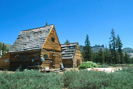 Cooper Meadow Cabins and The Three Chimneys in distant background Emigrant Wilderness 1994 Cooper Meadow Cabins and The Three Chimneys in distant background Emigrant Wilderness 1994