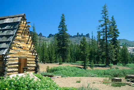 Cooper Meadow Barn and The Three Chimneys in background - Emigrant Wilderness 1994 Cooper Meadow Barn and The Three Chimneys in background - Emigrant Wilderness 1994