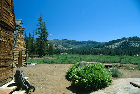 Looking east up Cooper Meadow from the cabins - Emigrant Wilderness 1994 Looking east up Cooper Meadow from the cabins - Emigrant Wilderness 1994