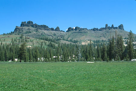 The Three Chimneys from upper Cooper Meadow - Emigrant Wilderness 1994 The Three Chimneys from upper Cooper Meadow - Emigrant Wilderness 1994