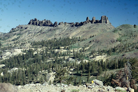 The Three Chimneys from ridge - Emigrant Wilderness 1994 The Three Chimneys from ridge - Emigrant Wilderness 1994