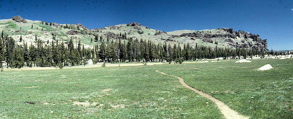 The ridge I came down, East Flange Rock - Emigrant Wilderness 1994 The ridge I came down, East Flange Rock - Emigrant Wilderness 1994