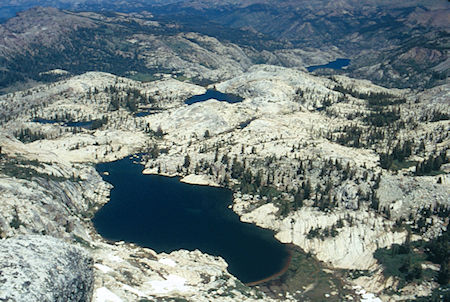 Ridge Lake, Iceland Lake, Relief Reservoir from near Granite Dome - Emigrant Wilderness 1994