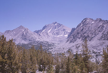 Kearsarge Pass, University Peak from 'new' trail - Kings Canyon National Park 25 Aug 1963