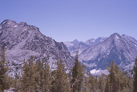 Junction Peak, Forester Pass, Bubbs Creek from 'new' trail - Kings Canyon National Park 25 Aug 1963 Junction Peak, Forester Pass, Bubbs Creek from 'new' trail - Kings Canyon National Park 25 Aug 1963