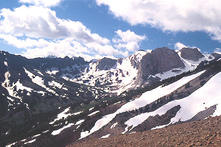 Upper Burt Canyon, Ink Rocks, Flatiron Butte from near Anna Lake - Hoover Wilderness 1995 Upper Burt Canyon, Ink Rocks, Flatiron Butte from near Anna Lake - Hoover Wilderness 1995