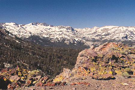 Forsyth Peak, Lady Lakes, Dorothy Pass from Piute Pass area - Hoover Wilderness 1995 Forsyth Peak, Lady Lakes, Dorothy Pass from Piute Pass area - Hoover Wilderness 1995