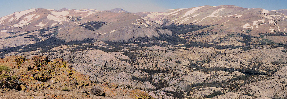 Toward Big Sam/Leavitt Peak/Fremont Lake/Kennedy Creek from Piute Pass - Hoover Wilderness 1995