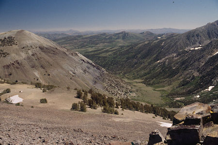 Lower Burt Canyon from Peak 10726 - Hoover Wilderness 1995 Lower Burt Canyon from Peak 10726 - Hoover Wilderness 1995