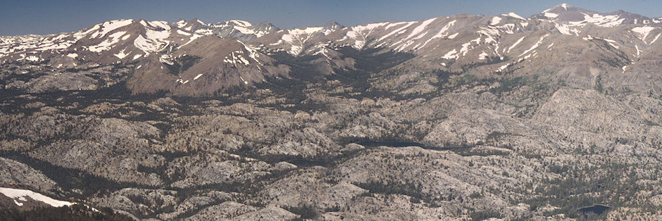 Big Sam/Kennedy Canyon/Fremont Lake/Hidden Lake from Peak 10726 - Hoover Wilderness 1995