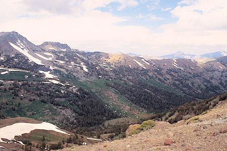 Toward Anna Lake over Burt Canyon from Molybdenite saddle - Hoover Wilderness 1995 Toward Anna Lake over Burt Canyon from Molybdenite saddle - Hoover Wilderness 1995