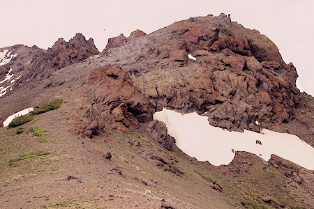 Weird rocks on Burt Canyon/Molybdenite Creek saddle - Hoover Wilderness 1995