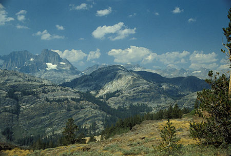Mt. Ritter, Banner Peak from high trail - Ansel Adams Wilderness - Aug 1988