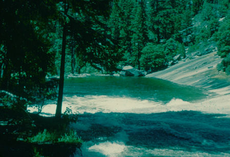 Emerald Pool and Silver Apron at Vernal Fall - Yosemite National Park - Jul 1957
