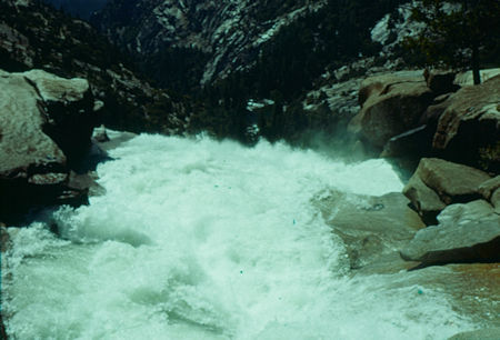 Looking over top of Nevada Falls - Yosemite National Park - Jul 1957 Looking over top of Nevada Falls - Yosemite National Park - Jul 1957